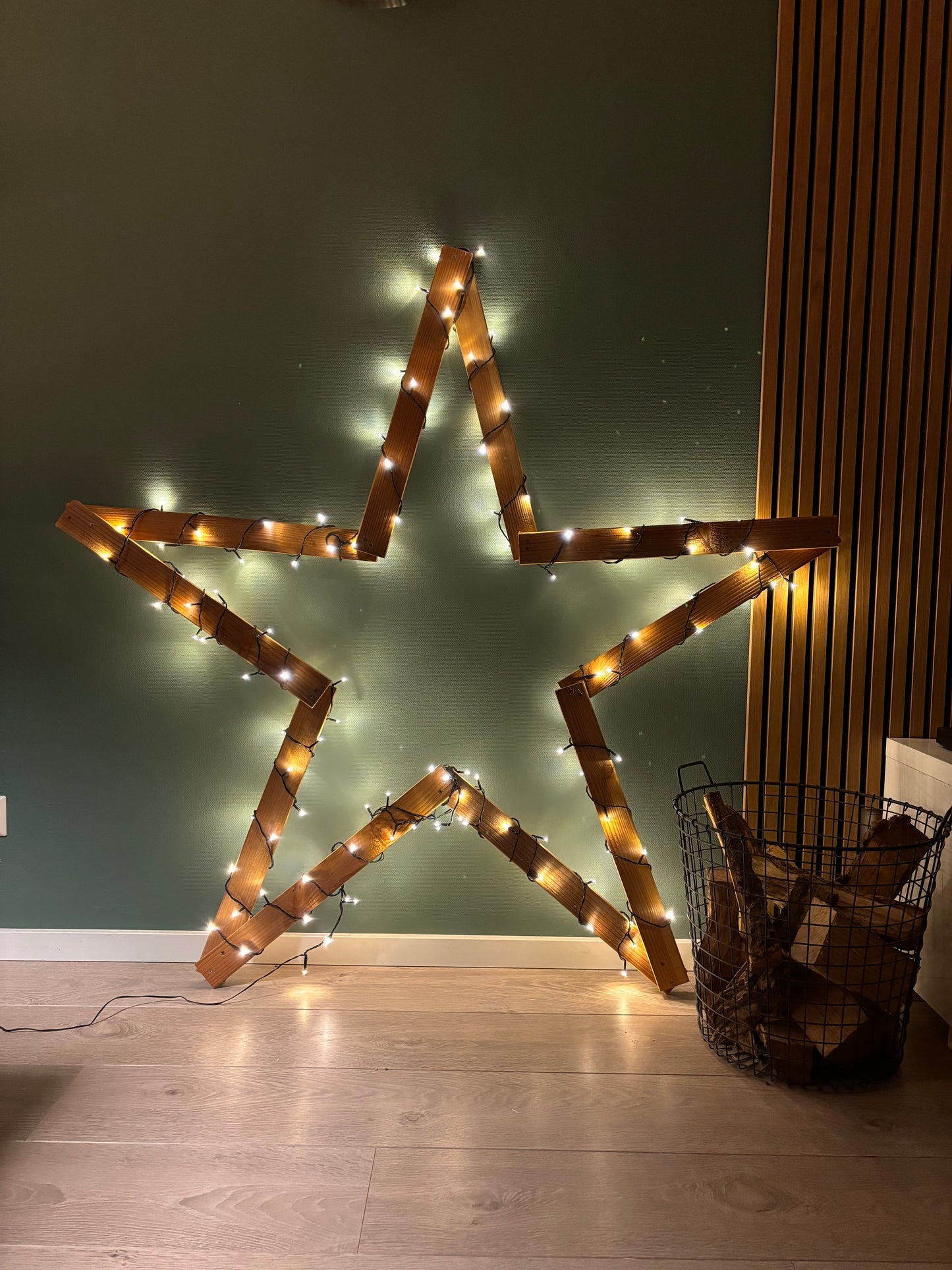 Kerst decoratie ster hout