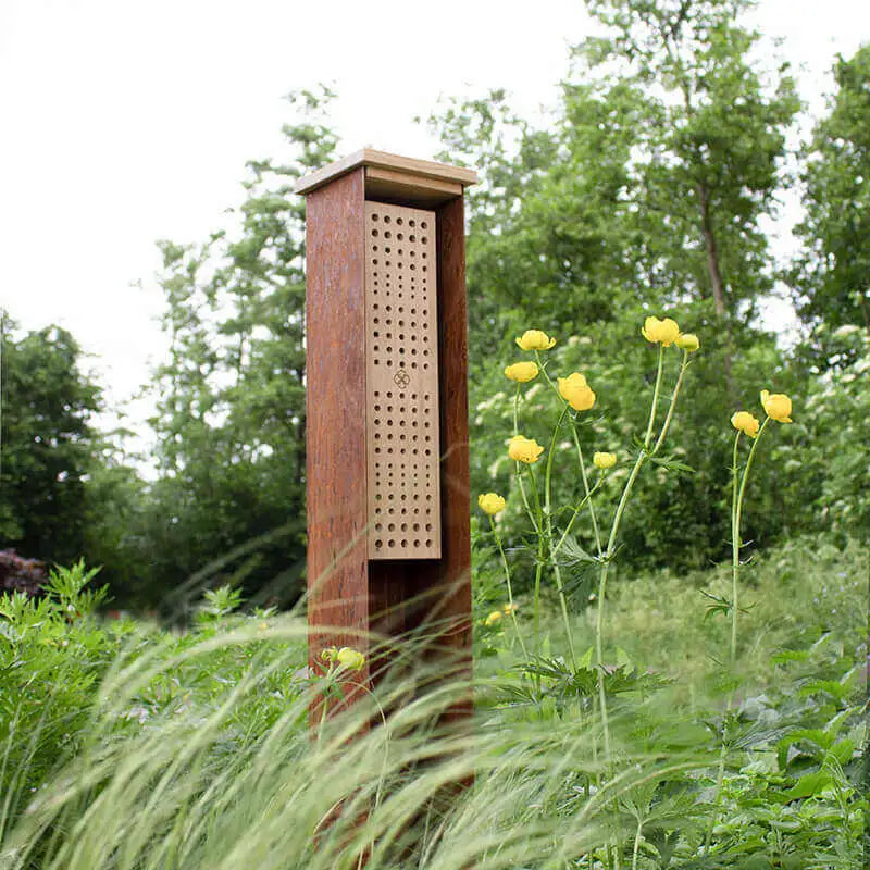 Insectenhotel wilde bijen High-End Cortenstaal