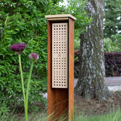 Insectenhotel wilde bijen High-End Cortenstaal
